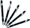 Lenden Pack of 5 Rubberized Comfort Soft Touch 2 in 1 Ballpoint Pen, Capacitive Stylus Tip, Premium Metal Medium Point,
