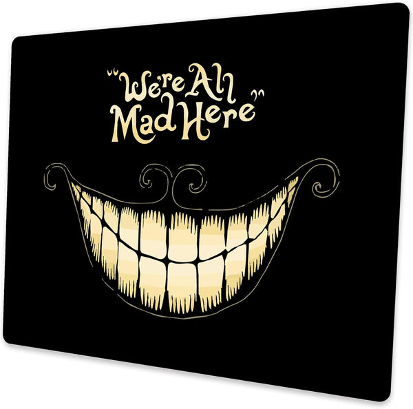 Mad Here Funny Mouse Pad - Small Non-Slip Rubber Mousepad for Wireless Mouse