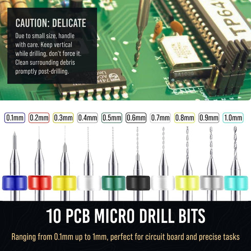 Hand Drill Bits Set, Pin Vise Manual Drill, Small Micro Drill Bit Set for Jewelry Making and Craft