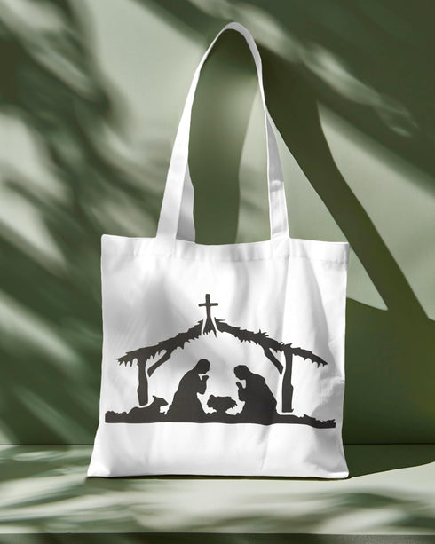 Baby Jesus in Bethlehem Manger Stencil, 11" x 8.5" - Custom Christmas Nativity Design for Holiday Crafts