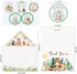 Hunanyume 50 Pack 4x6 Inch Woodland Thank You Cards with Envelopes & Stickers - Cute Forest Animals Assorted Bulk