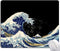 Mouse Pad - Japanese Sea Wave Design, Washable Square Cloth Mousepad for Gaming Office Laptop, Non-Slip