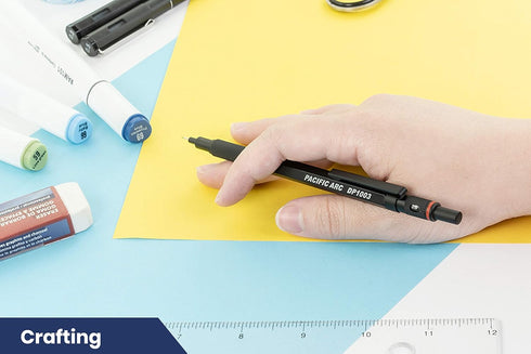 Pacific Arc Chromagraph .3 mm Metal Mechanical Pencil: Black Barrel with Adjustable Pencil Grade for Drafting