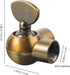 SEWACC 180-degree M10 Rotating Wall Sconce Adapter Metal Lamp Ball Head with Handle Swivel Internal Thread Connector