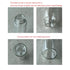 30ml Clear Glass Vials, 12PCS Small Liquid Sample Vial with Screw Caps and Plastic Stoppers, Leak-Proof Test Tubes