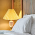 E27 (9.4X9.4X6.3in SOLUSTRE Pleated Cloth Lampshade Base Light Shade Drum Chandelier Shades Floor Lamps Yellow