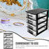 Gatuida Plastic Storage Drawers, 4 Drawer Desktop Organizer, Clear Plastic Makeup Organizer, Stackable Storage Box,