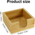 MultiBey Sticky Notes Memo Pad Holder, Original Wood Color Bamboo Desk Supplies Organizer for Office, Home, Schools