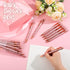 PerKoop 30 Pcs Baby Shower Pens Favors, Bulk Rose Gold Ballpoint Retractable Gel Ink Pens for Guests Gifts