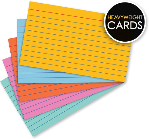 iScholar 3 5 Inches, 100 Pack (03516) Index Cards, Ruled, Colored, x Card