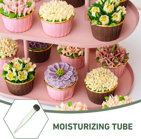 50Pcs jojofuny Transparent Flower Tubes for Fresh Flower Arrangements Hydroponic Nutrient Vials for Roses Carnations