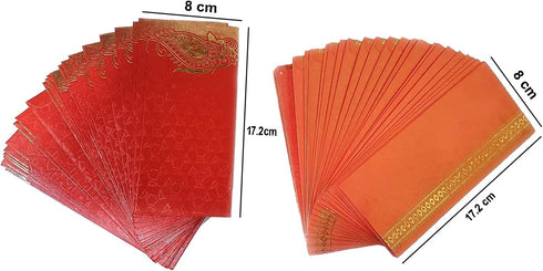eSplanade Multi Color Pack of 50 Money Gift Envelopes for Cash, Shagun Lifafa - Perfect for Weddings, Invitations, and