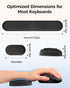 Set Wrist Rest for Keyboard and Mouse, Ergonomic Wrist Support with Memory Foam, Silky Lycra Cover, Non-Slip Base