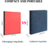 INFUN Telescoping 3 Ring Binder - 12 PCS Portable Plastic Binder for 8.5" x 11" Paper