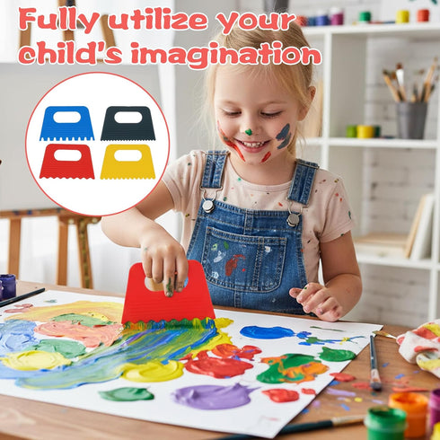 DOPENSPI 8PCS 3PCS Plastic Paint Scraper Tool with Scrapers, Paint Scrapers DIY Graffiti Oil Painting and Drawing Play