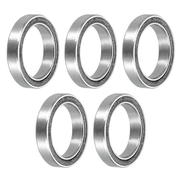 uxcell 5pcs Miniature Deep Groove Ball Bearings 15x21x4mm Double Sealed for Electric Motor, Home Appliances