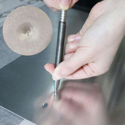 1/16 Dual Head Nail Setter and 3/16 Center Punch, 3500 PSI Striking Force Counter Punch Spring Nail Set
