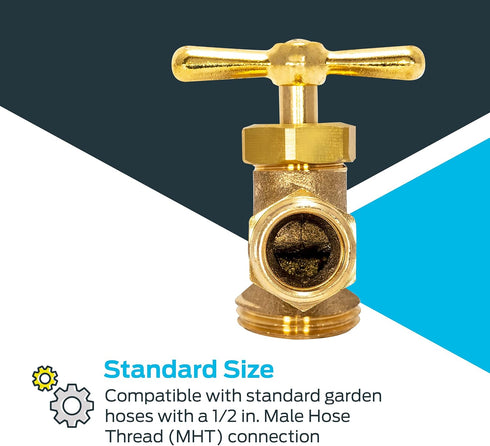 Eastman Irrigation Hose Bibb, 1/2 Inch MIP x 1/2 Inch MHT Outdoor Spigot