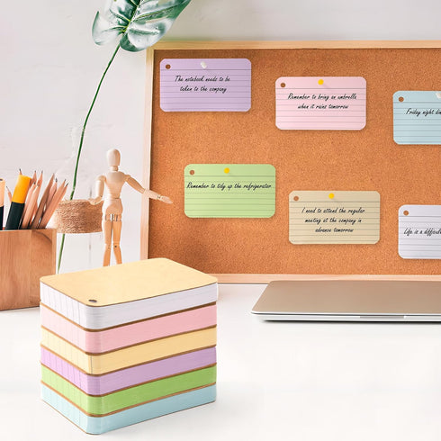 zmybcpack 6 Pack 3 5 Inches, 600 Lined Index Cards x Pcs Colored Ruled Index Flashcards Lined Flash Cards with Rings