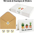 Obbyidk 48 Set 4 6 Funny Pun Thank You Cards with Envelopes And Stickers, Bulk Boxed Thank You Cards, x in,Thank You
