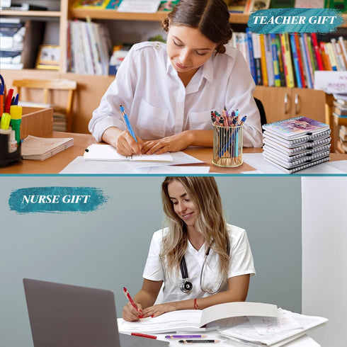 Zhanmai 20 Sets Employee Appreciation Gifts - Marble Sign Inspirational Spiral Notebooks with Motivational Pens