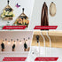 60 Pack String Lights Hooks, Stainless Steel Outdoor String Lights Hanger Clips with Screw & Adhesive Strips, Christmas