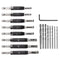 16pcs Self Centering Drill Bit Set, 5/64" - 1/4" High Speed Steel Hex Shank Woodworking Bits