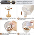 Set 2,Natural Shade,Cozy Small Bedside Table Lamps for Bedroom of Round Wood Base&Fabric Linen Night Light for Study