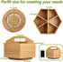 Marbrasse Bamboo Art Supply Organizer, Rotating Pencil Pen Holder for Office Supplies