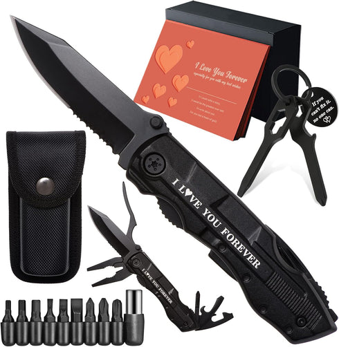 Multitool Pocket Knife Gifts for Him, Gifts for Men Husband Boyfriend, Stocking Stuffers, Cool Gadgets for Camping
