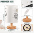 ALAZA Bedside Table Lamp for Bedroom Snake Leaves Nightstand LED Light Lamps with USB Port Linen Fabric Shade Table