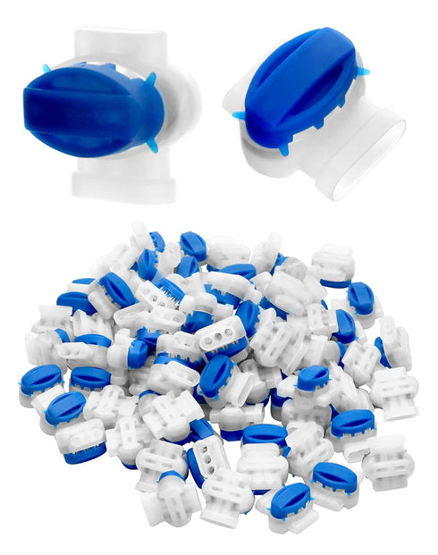 QWORK 200 Pack Electrical IDC 314-BOX Pigtail Connectors - 3 Wire Connectors for 22-14 AWG Cables