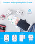 Type E F Plug Adapter: Germany France Travel Plug Adapter with 2 Outlets, 3 USB Ports (2 USB C), Schuko Power Adaptor