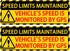 Besttile 4 PCS Speed Limits Maintained Stickers Vehicle Speed is Monitored by GPS