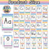 Qyeahkj 37 PCS Pastel Colors Stripes Classroom Alphabet Number Educational Poster Cards for Teacher School Home Wall