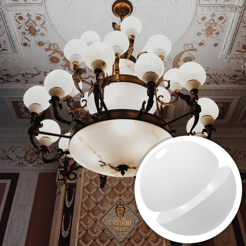 2pcs IMIKEYA Plastic Lampshade Floor Lamp Shades Replacement Plastic Bowl White Lamp Shades Mushroom Lampshade