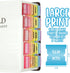 Bible Tabs Large Print Laminated Dividers, Old and New Testament Rainbow