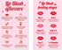 Generic Lip Blush Aftercare Cards 100 Pack 2x3.5 Inch Business Card Size, Lip