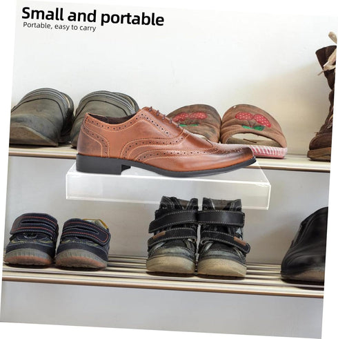 2Pcs Zerodeko Clear Wall Shelf for Shoes Rack Space Saving Storage for Sneakers and Heels Shoe Mount for Retail