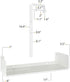 Wallniture Bali Cubicle Organizer, Metal Bookshelf with Buro Hanger Hooks, White