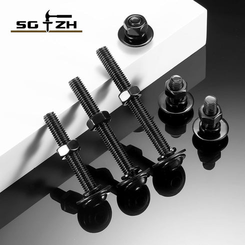 M8 x 70mm Flanged Button Head Socket Cap Screws, 10Pcs 18-8 (304) Stainless Steel with Nuts, Washers & Hex Spanner