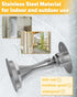 Magnetic Door Stoppers, 2 Pack Stainless Steel Heavy Duty Door Catch for Bottom Top of Door, No Drill Adhesive