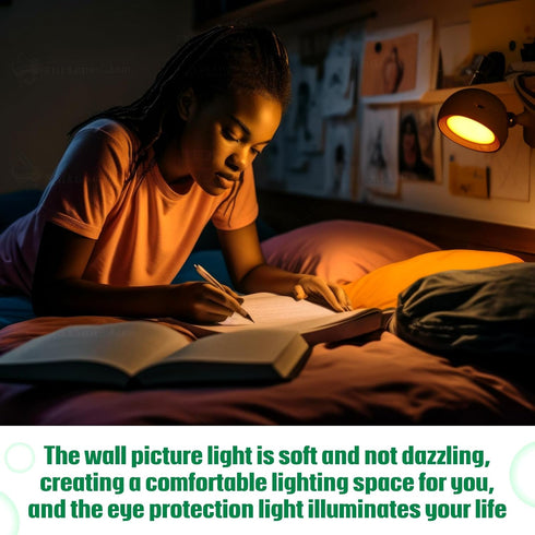 1 4 360 Rossesay Piece LED Wall Lights with Remote, Wall Sconces Lamp Rechargeable Battery Operated Bed Light