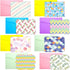 Fancy Land 40 Single Panel Blank Cards with Envelopes, Bright Pattern Watercolor Colorful Greeting Note Cards