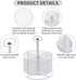 Marbrasse 360-Degree Rotating Mesh Desk Organizer, Multi-Functional Pen Holder with 4 Compartments for Home Office