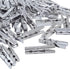 Mini Clothespins, 100 Pieces Plastic Utility Paper Clip, Silver Color, 3.5 x 0.5cm x 0.7cm, Craft Clips, Photo Peg Pin