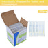 100Pack 20 1 Inch Gauge Needle, Disposable Luer Lock Individually Sealed Wrapped, Labs Tools Accessories