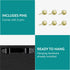 Navaris Fabric Memo Bulletin Board - 12" x 17" Velvet Memory Board for Wall with 6 Push Pins - White