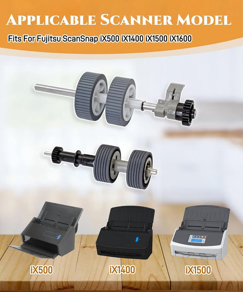 AWTURBO PA03656-0001 Set iX500 iX1400 iX1600,Part# PA03656-E976 PA03656-E958 Scanner Exchange Roller Kit/Pick and Brake