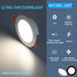 UEGFSIJRF 2-Inch 6000k 3W 180LM 2 Pack(2pack,6000k) Ultra-Thin Recessed Lighting Kit - LED Downlights White Panel
